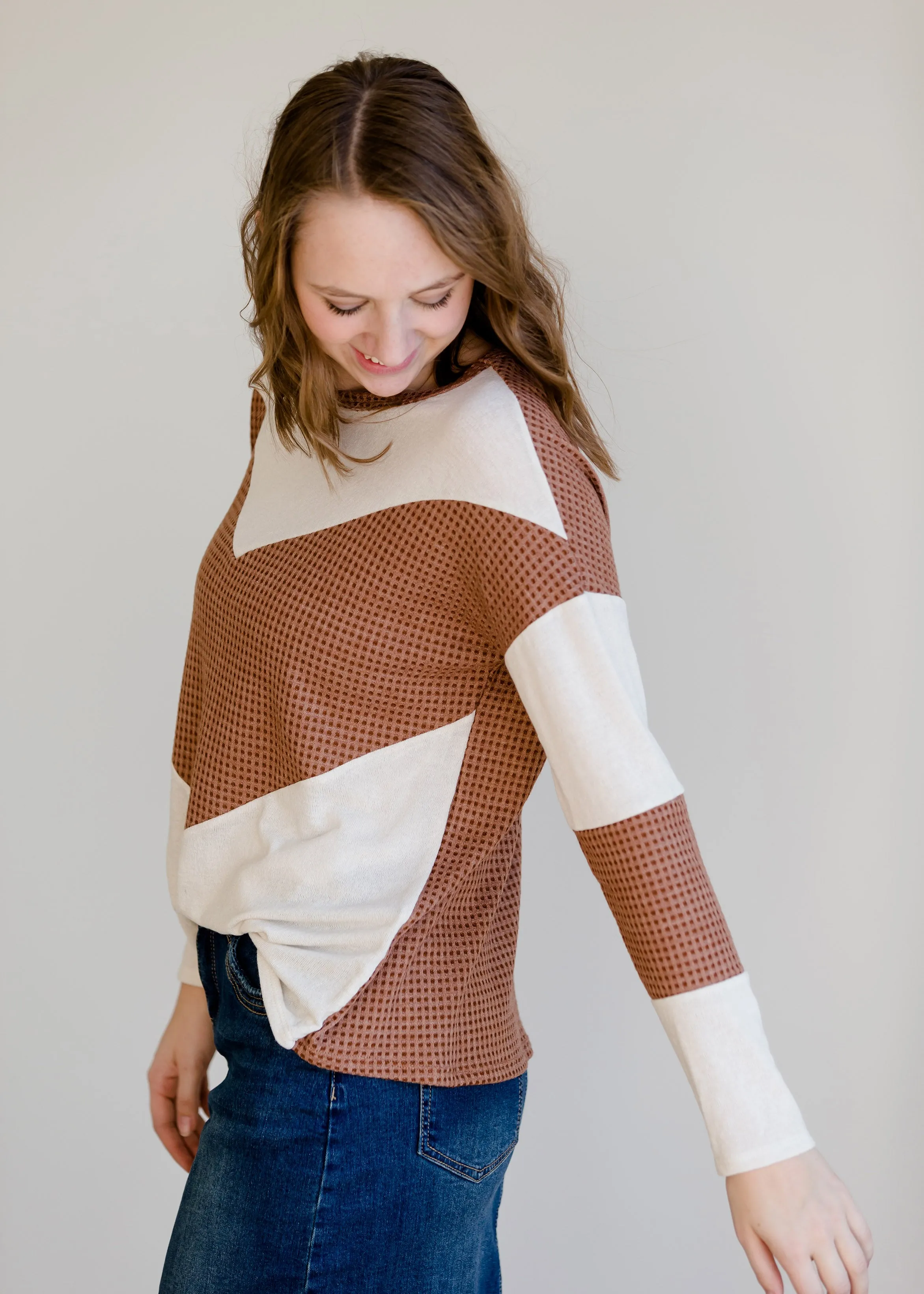 Colorblock Long Sleeve Thermal Top - FINAL SALE
