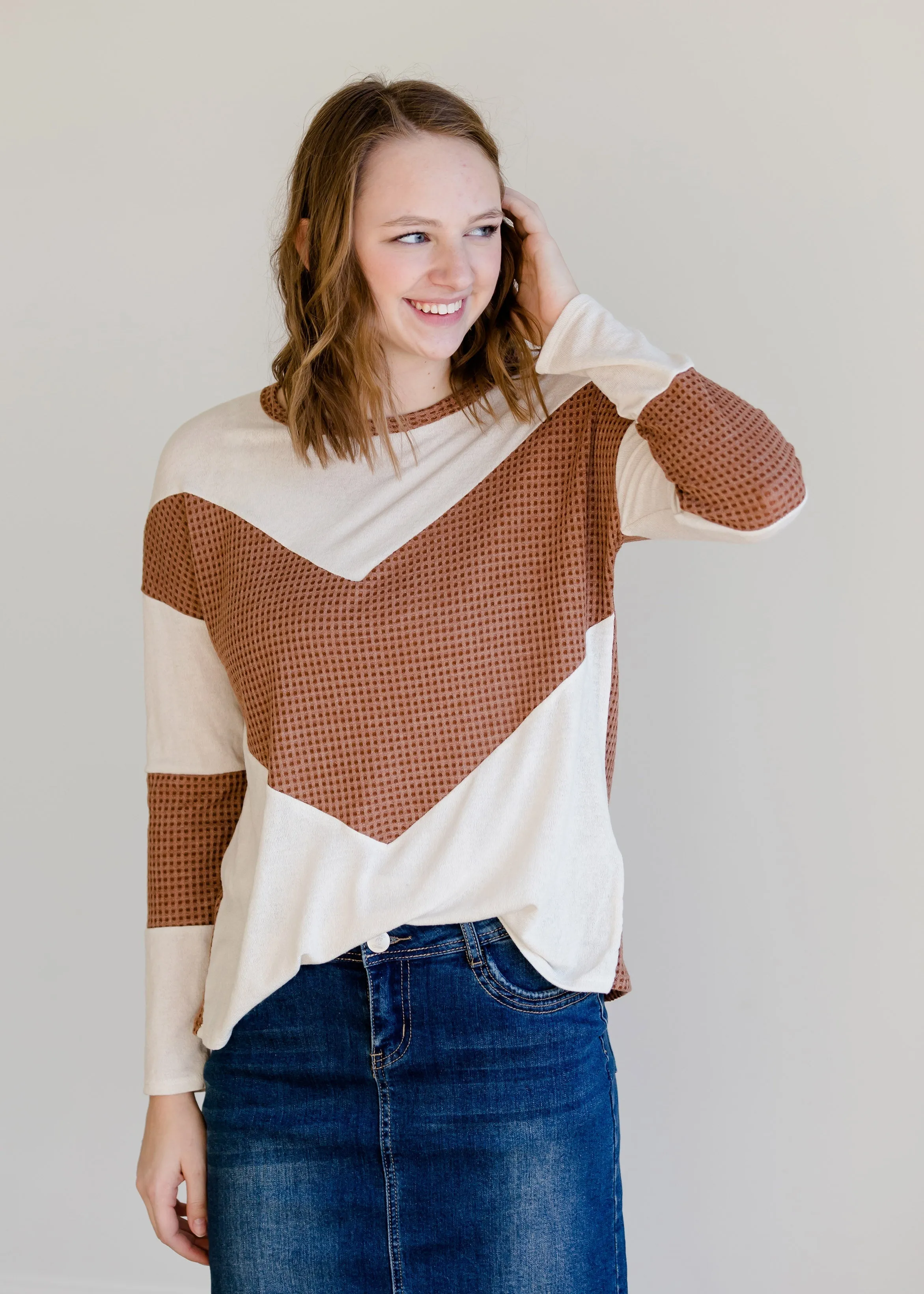 Colorblock Long Sleeve Thermal Top - FINAL SALE