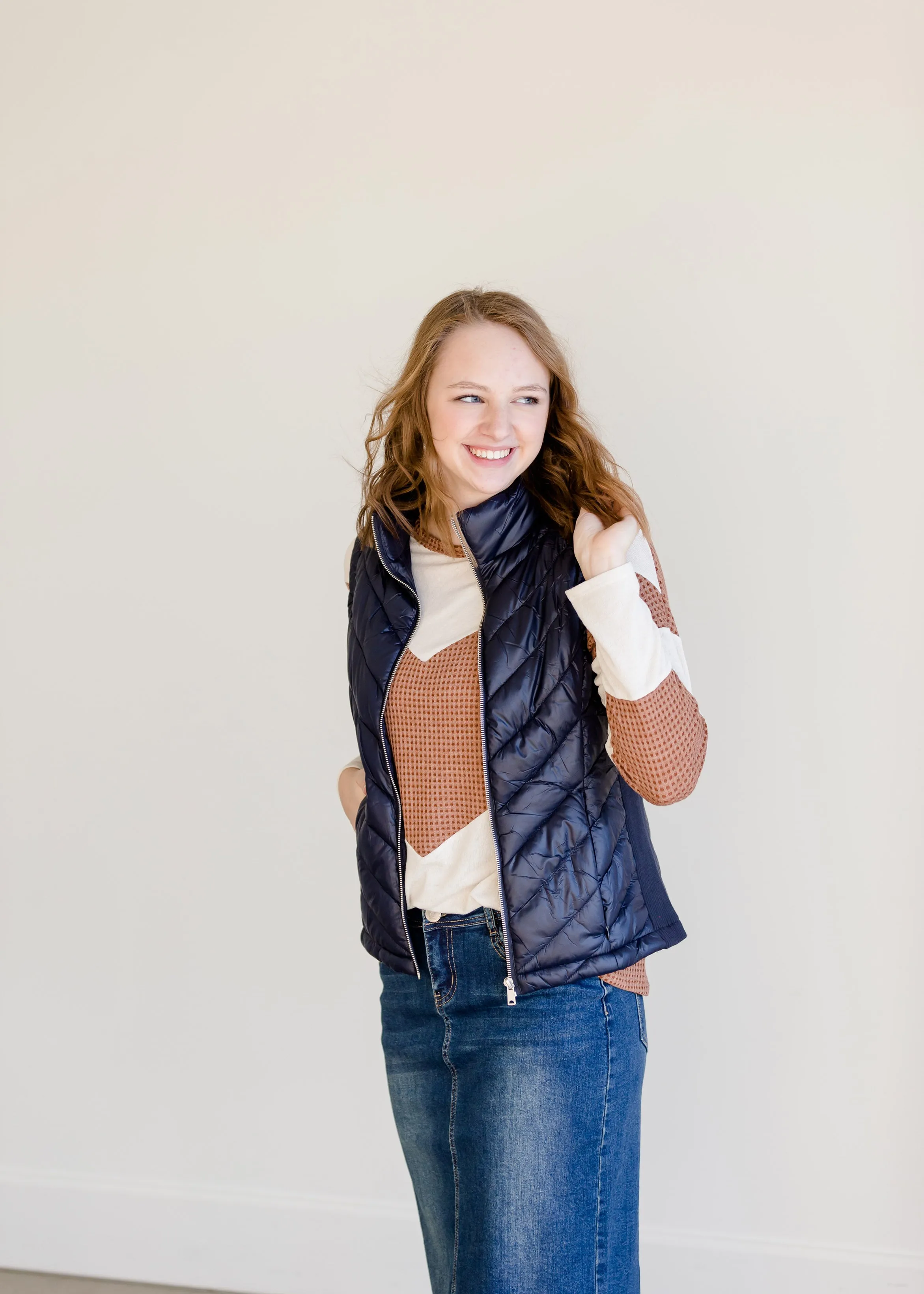 Colorblock Long Sleeve Thermal Top - FINAL SALE