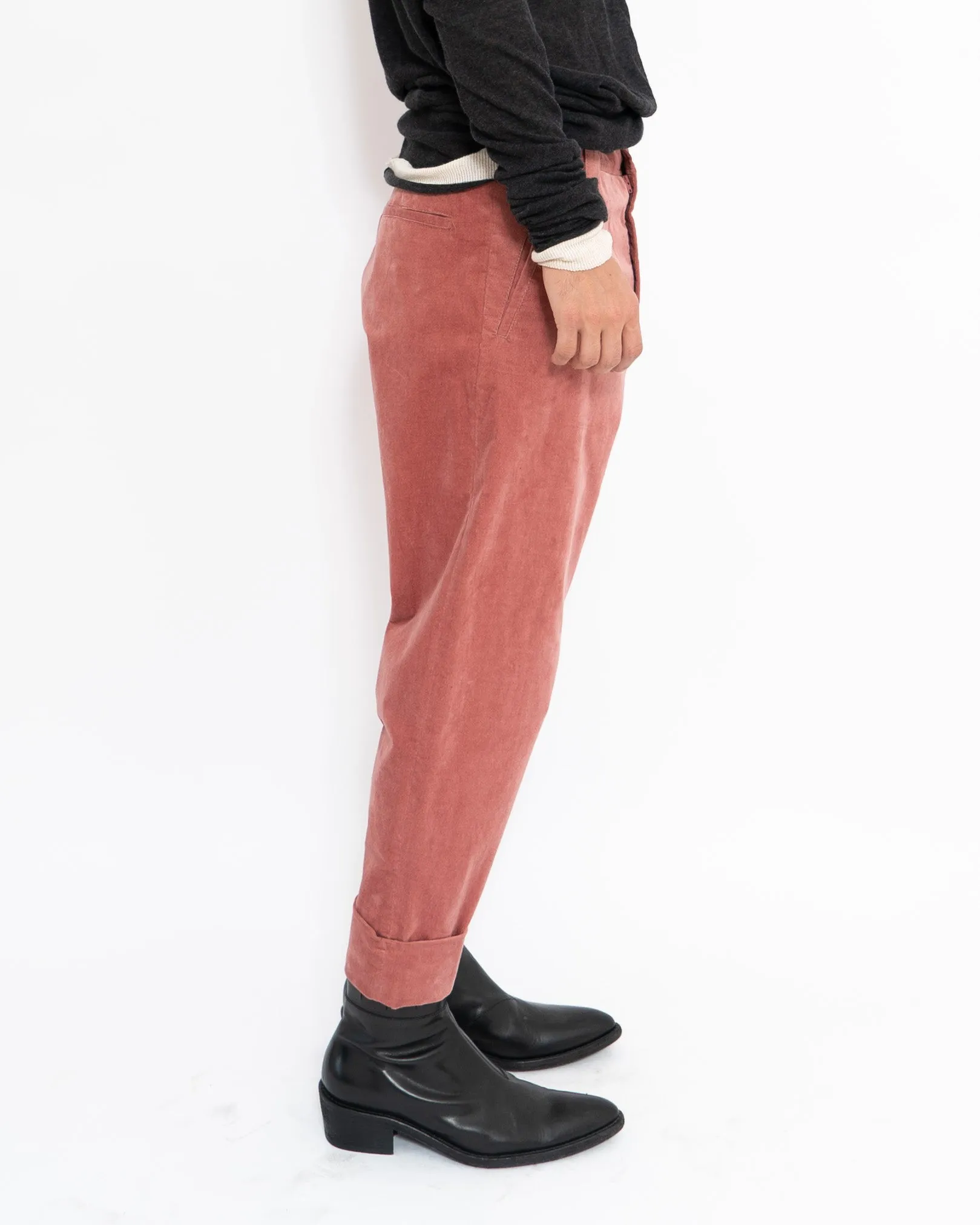 FW17 Goya Dusty Pink Cuff Detail Trousers Sample