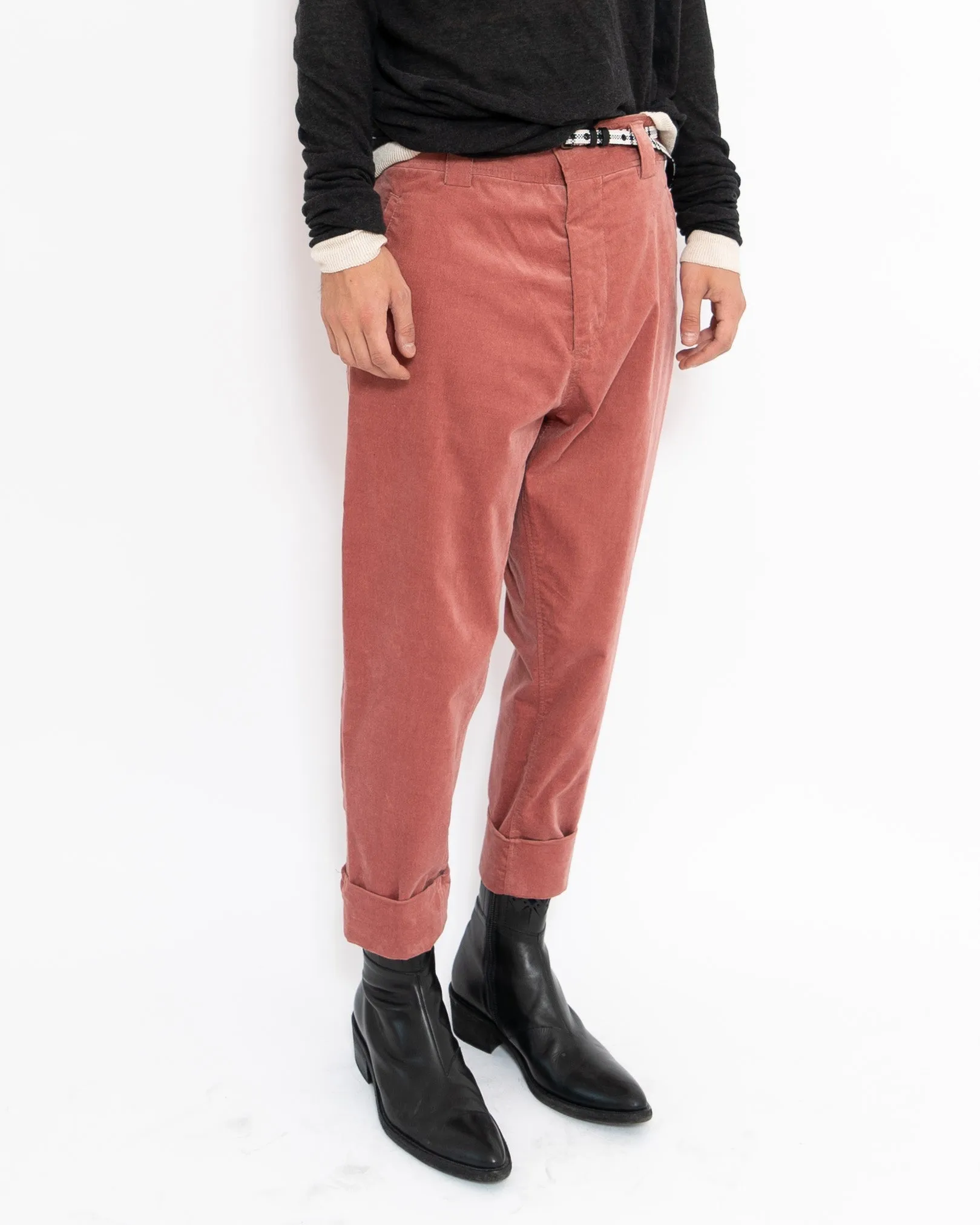 FW17 Goya Dusty Pink Cuff Detail Trousers Sample