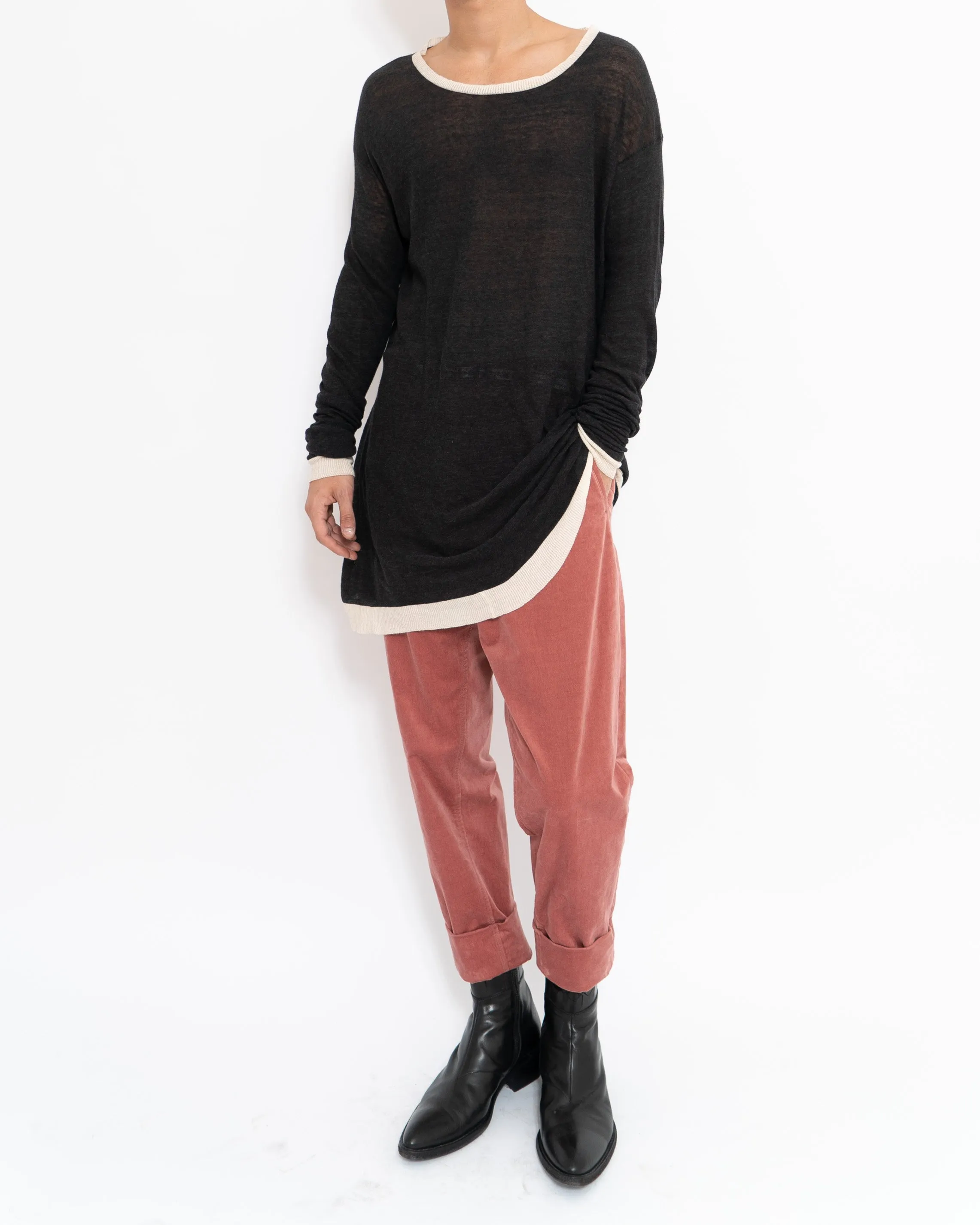 FW17 Goya Dusty Pink Cuff Detail Trousers Sample