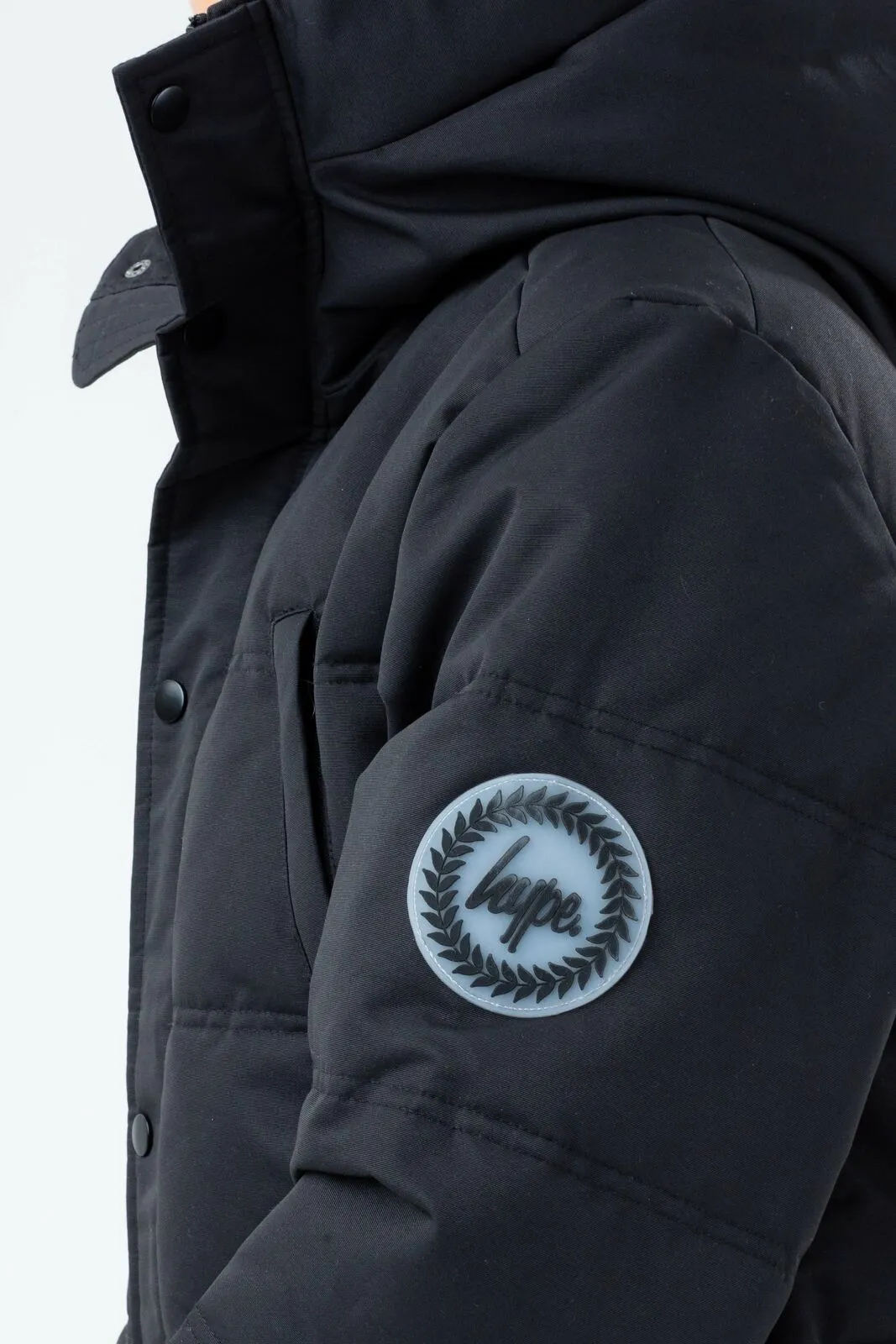 Hype Black Hood Kids Puffer Jacket