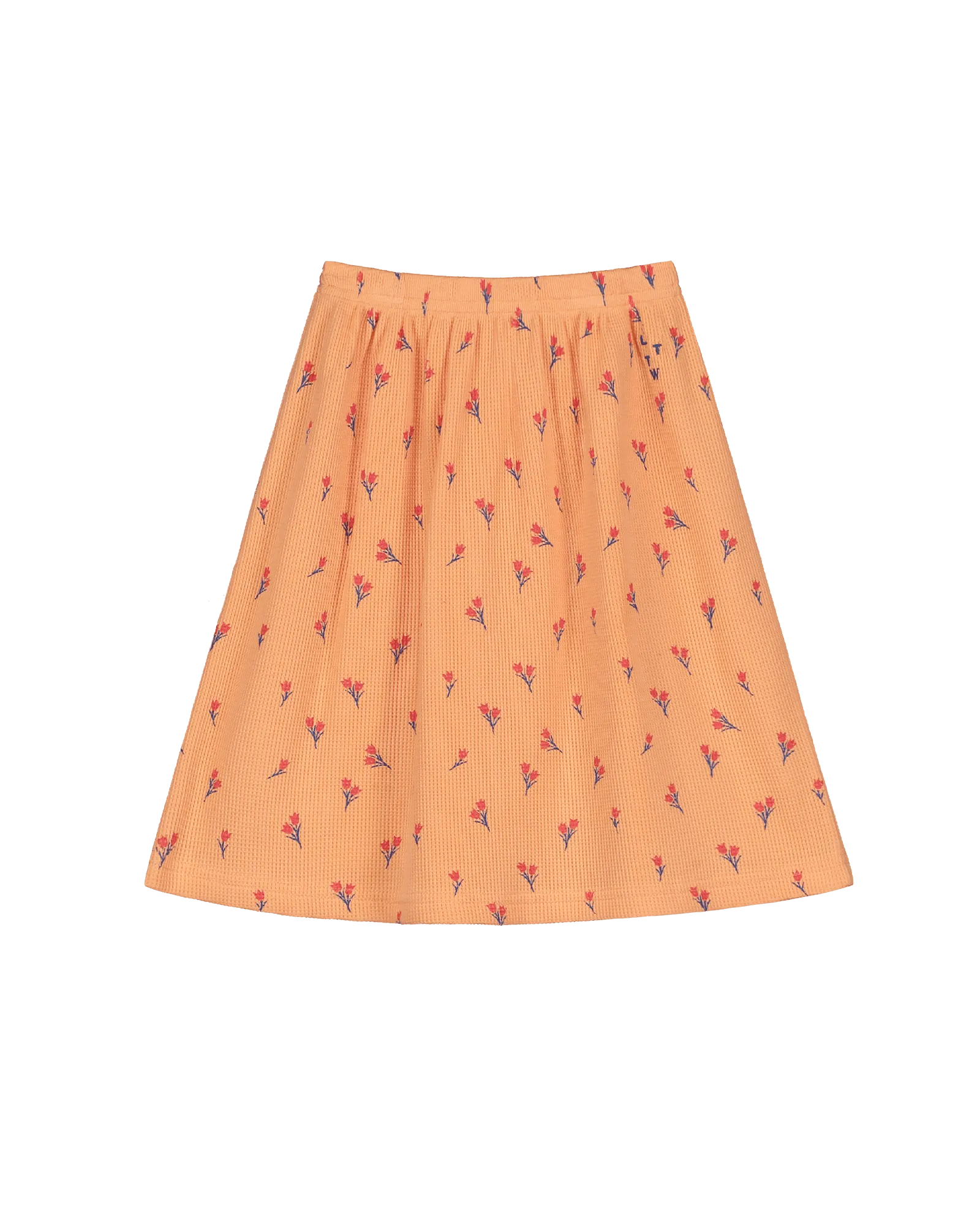 LETTER TO THE WORLD PEACH THERMAL TULIP PRINTED SKIRT [FINAL SALE]