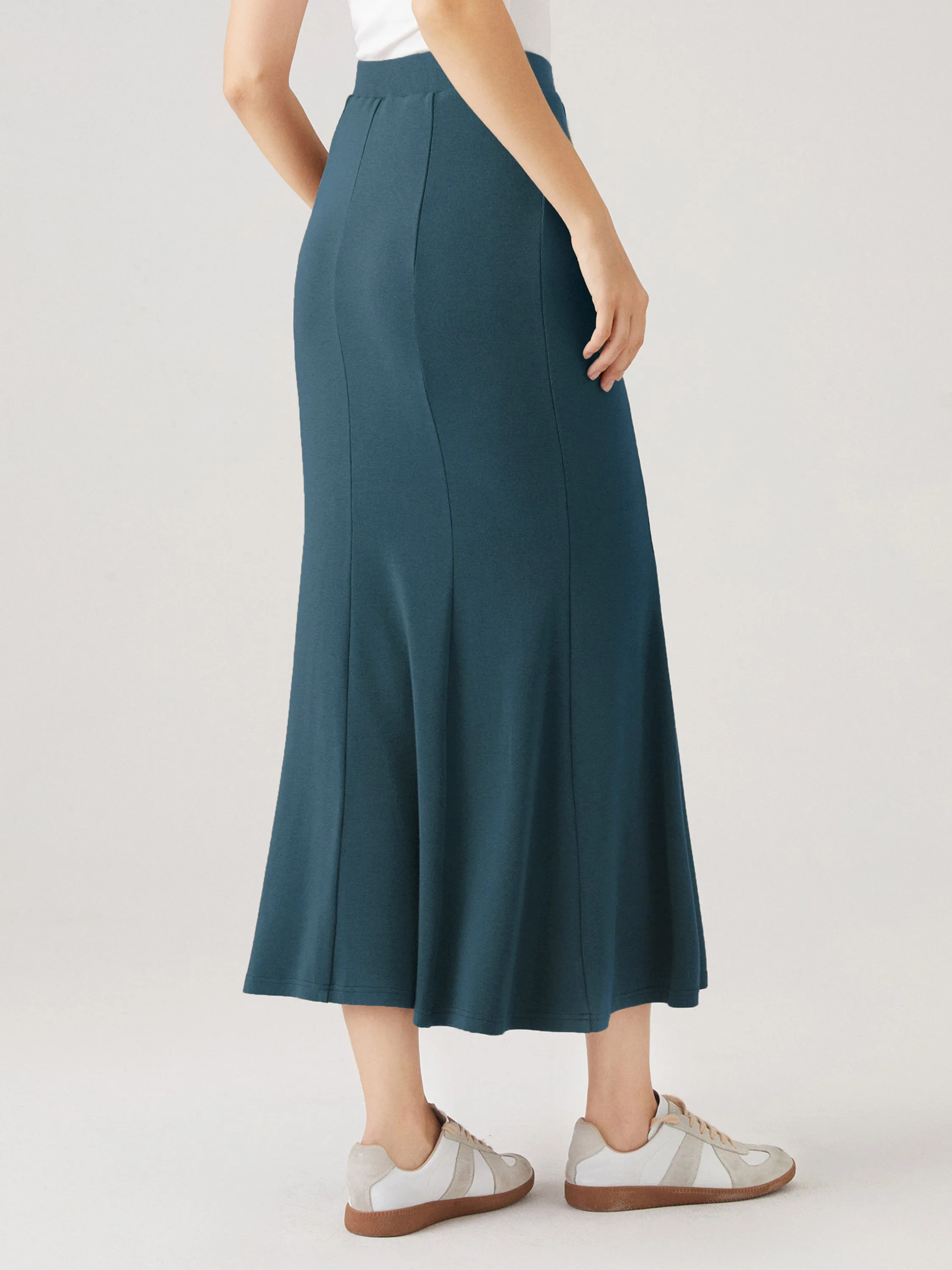 Panel Flare Maxi Skirt