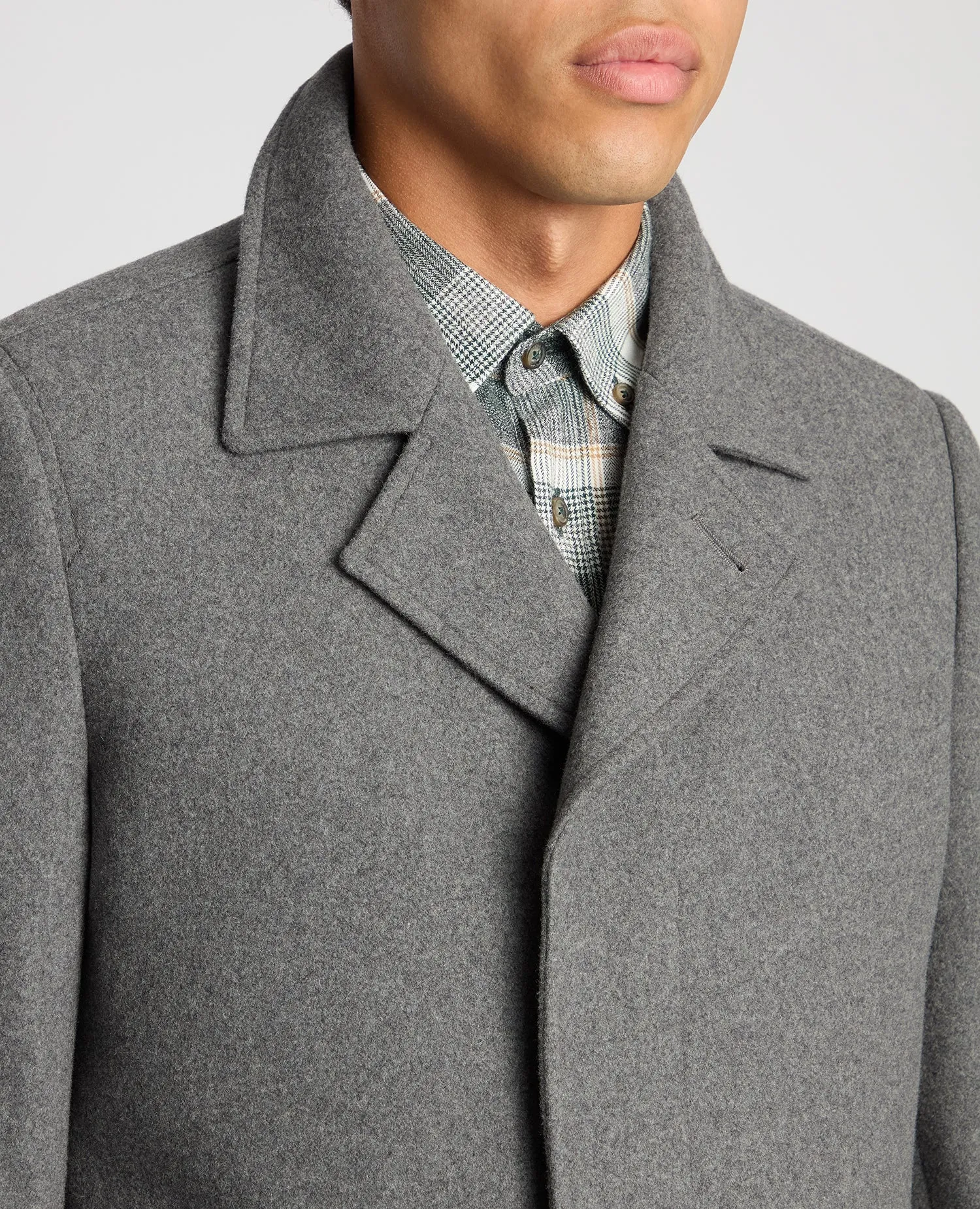 Remus Uomo Lochlan Tailored Overcoat - Grey
