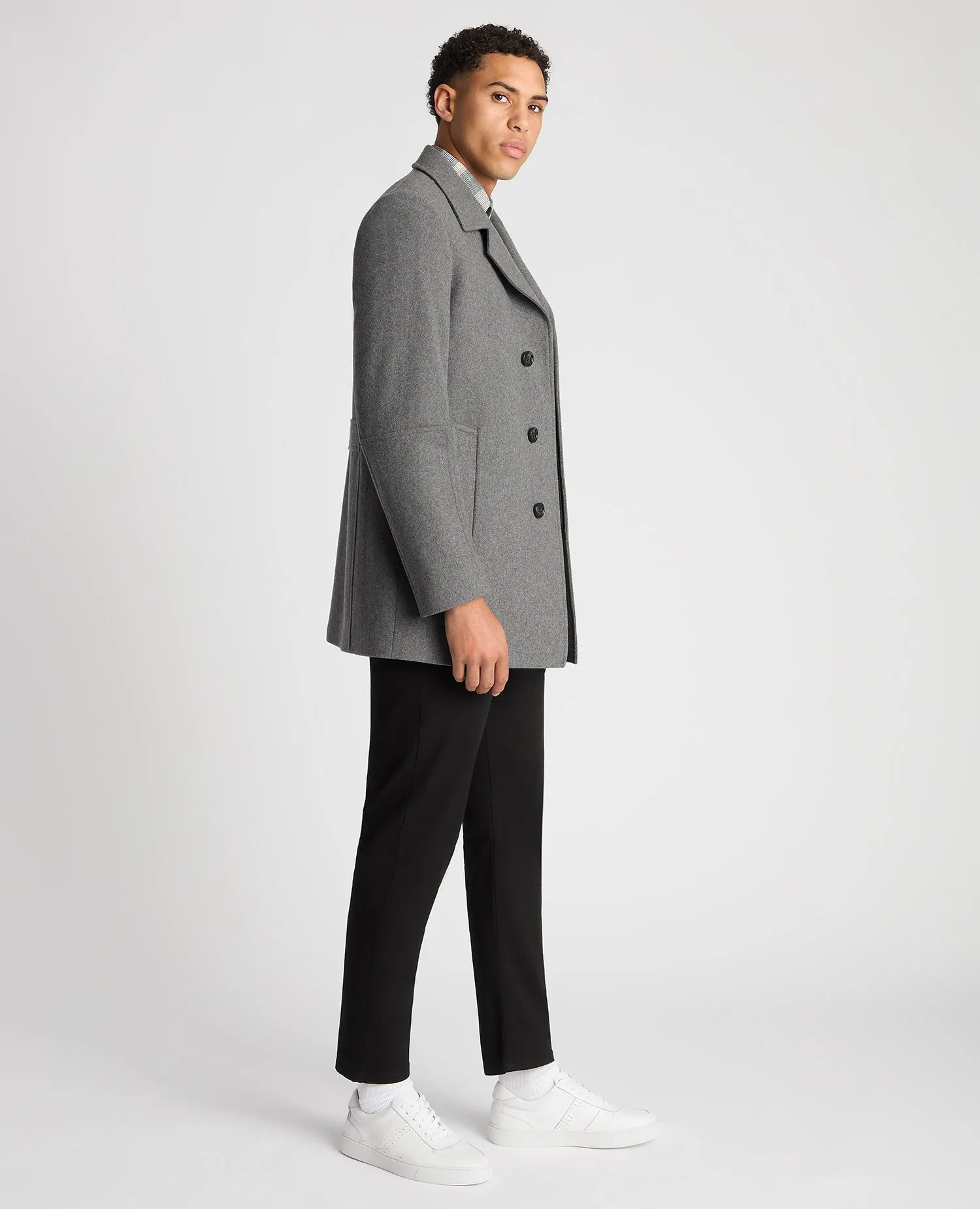 Remus Uomo Lochlan Tailored Overcoat - Grey