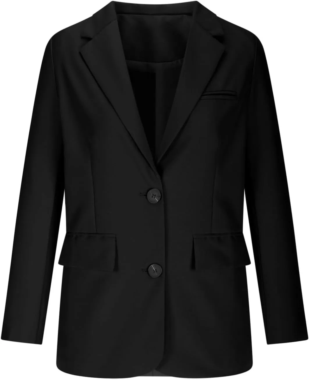 SEAOPEN Women's Business Casual Long Sleeve Blazer Open Front Lapel Jacket Suit Work Office Blazer with Pocket