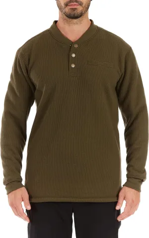 Smith's Workwear Men's Sherpa Bonded Thermal Henley Pullover