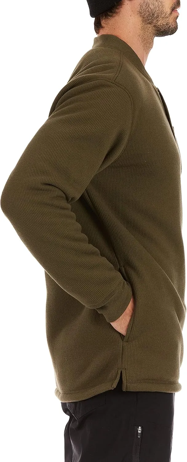 Smith's Workwear Men's Sherpa Bonded Thermal Henley Pullover