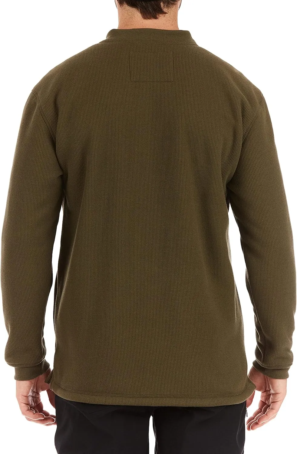 Smith's Workwear Men's Sherpa Bonded Thermal Henley Pullover