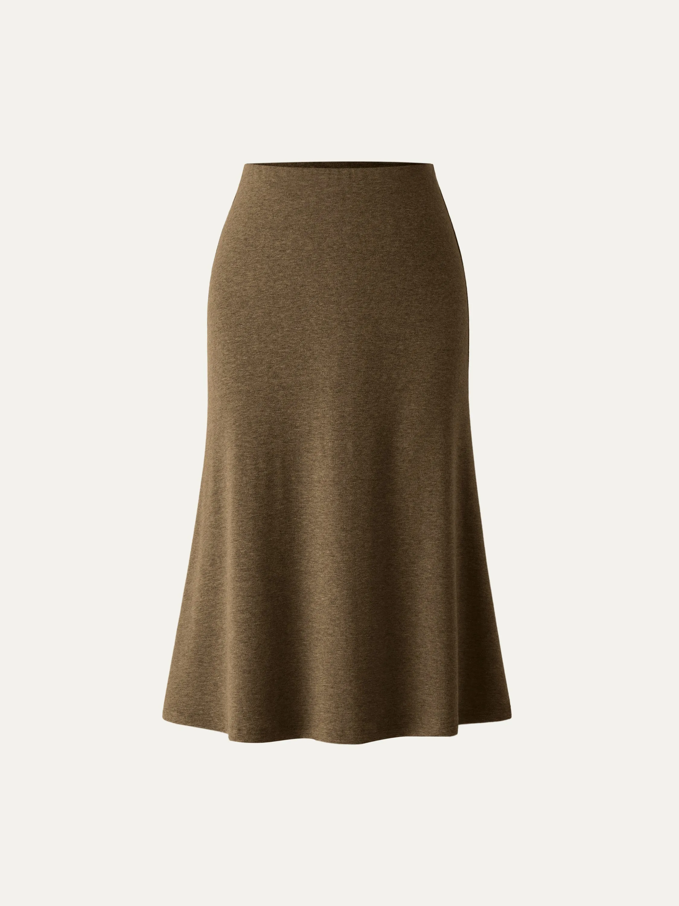 Soft Thermal Pull-On Midi Skirt