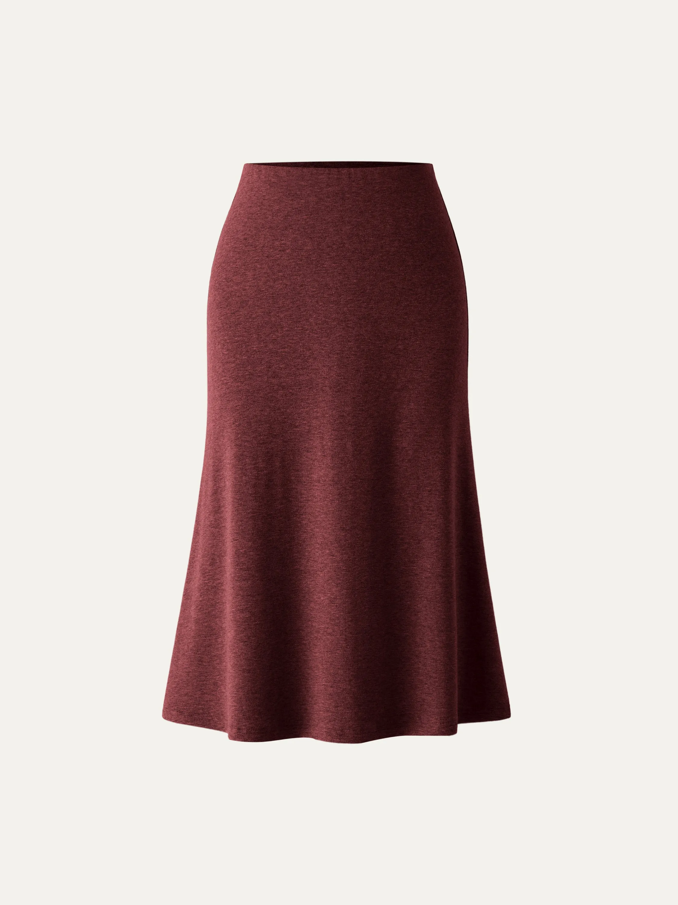 Soft Thermal Pull-On Midi Skirt