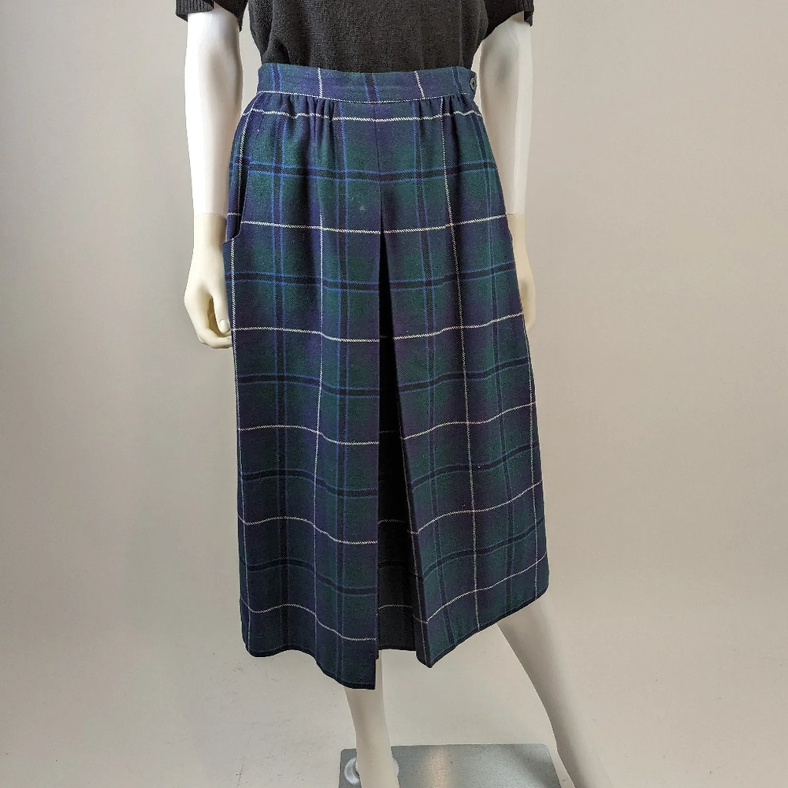 Vintage Laird-Portch of Scotland Tartan Plaid Wool Skirt 10