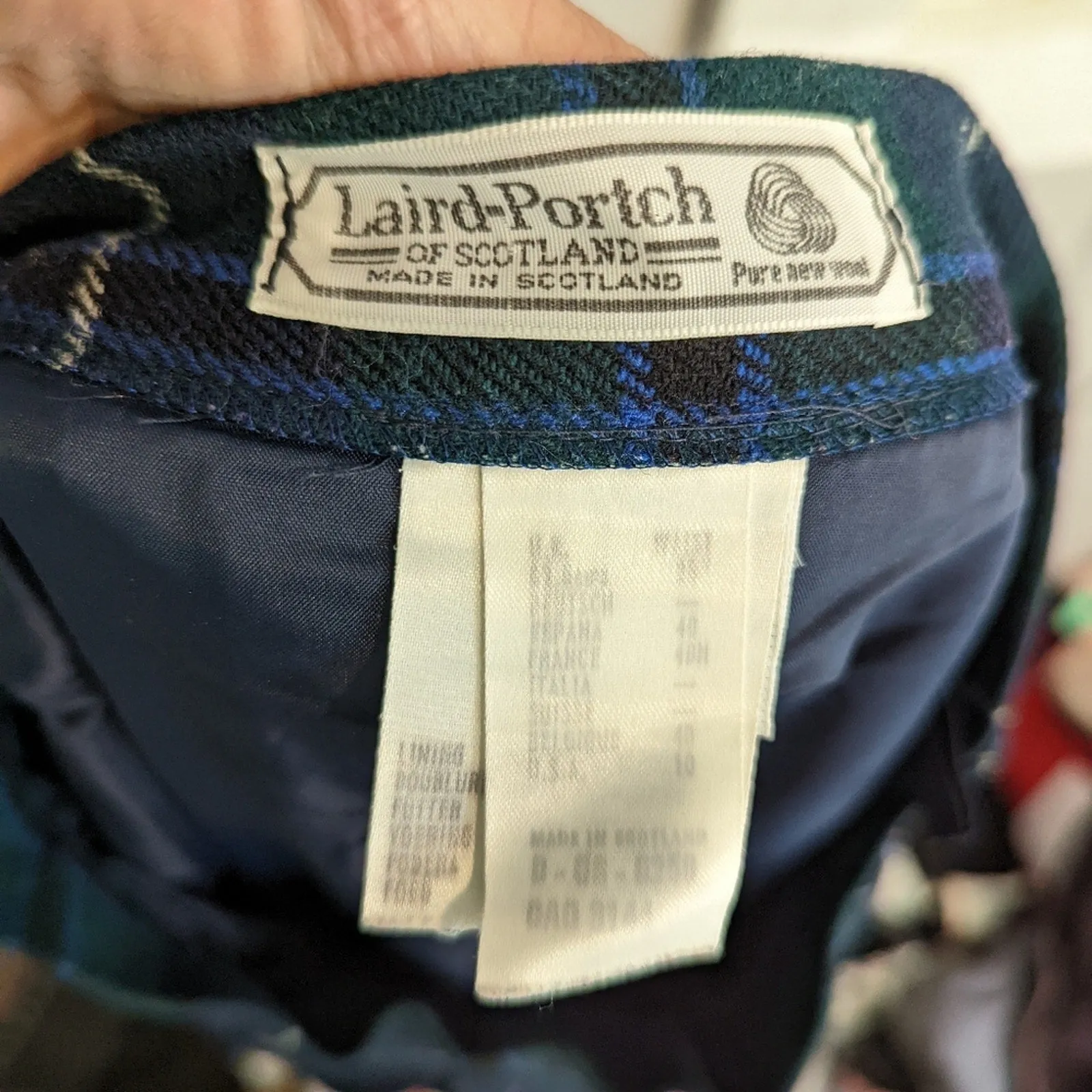 Vintage Laird-Portch of Scotland Tartan Plaid Wool Skirt 10
