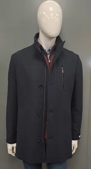 White Label Mason Wool Coat - Navy
