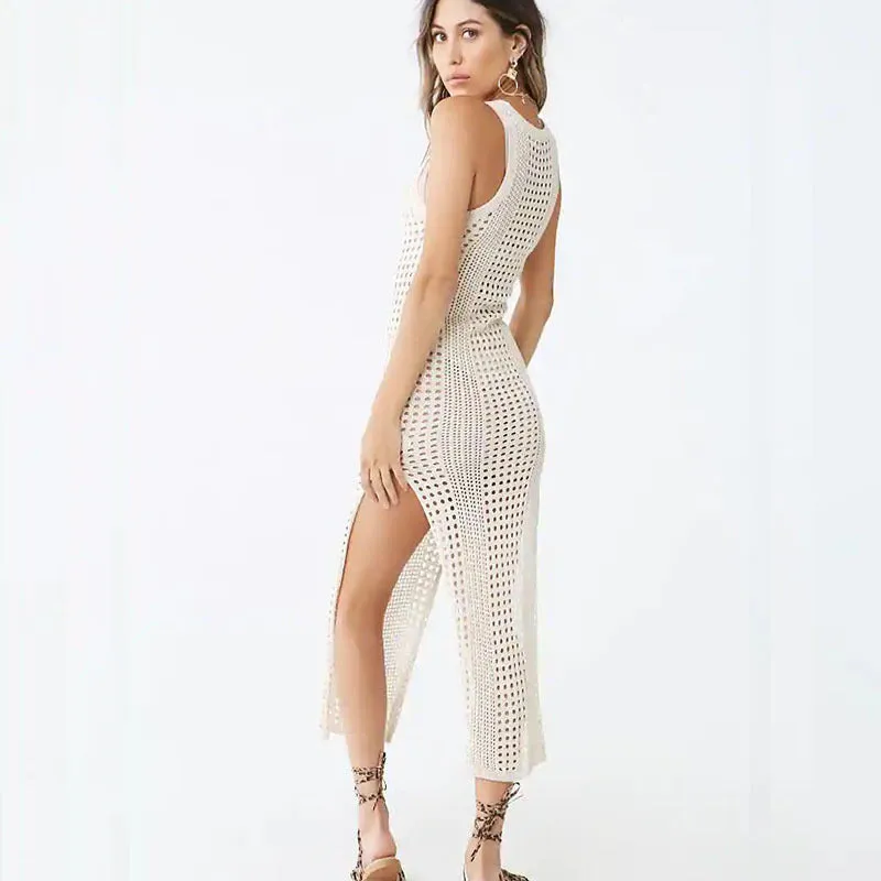 Women Knitted Cover Up Beach Dress