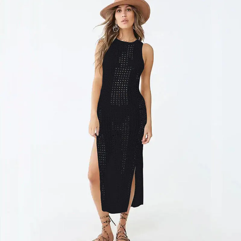 Women Knitted Cover Up Beach Dress