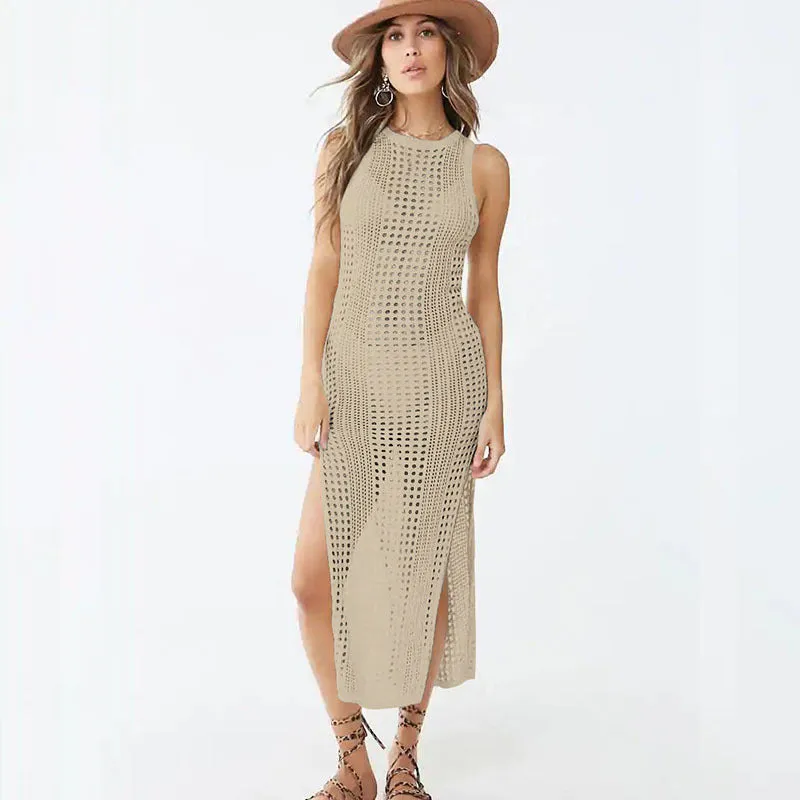 Women Knitted Cover Up Beach Dress